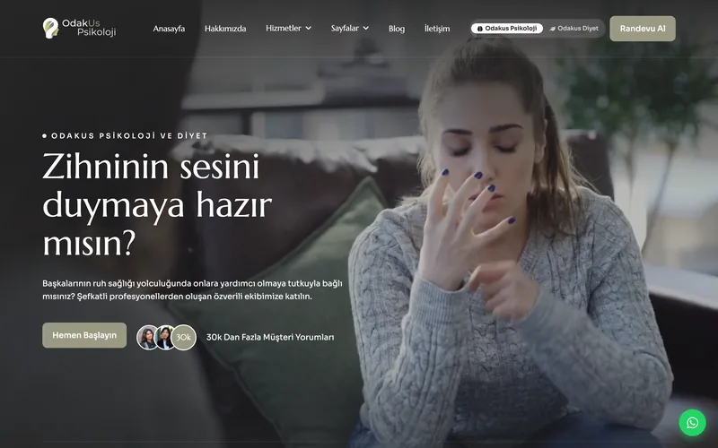 Odakus Psikoloji ve Diyet — Kurumsal Web Sitesi
